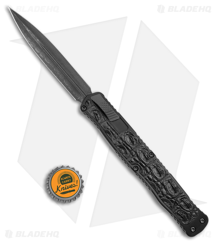 Heretic Cleric II DE Auto Knife Crocodile Inlay Dam-Blade HQ
