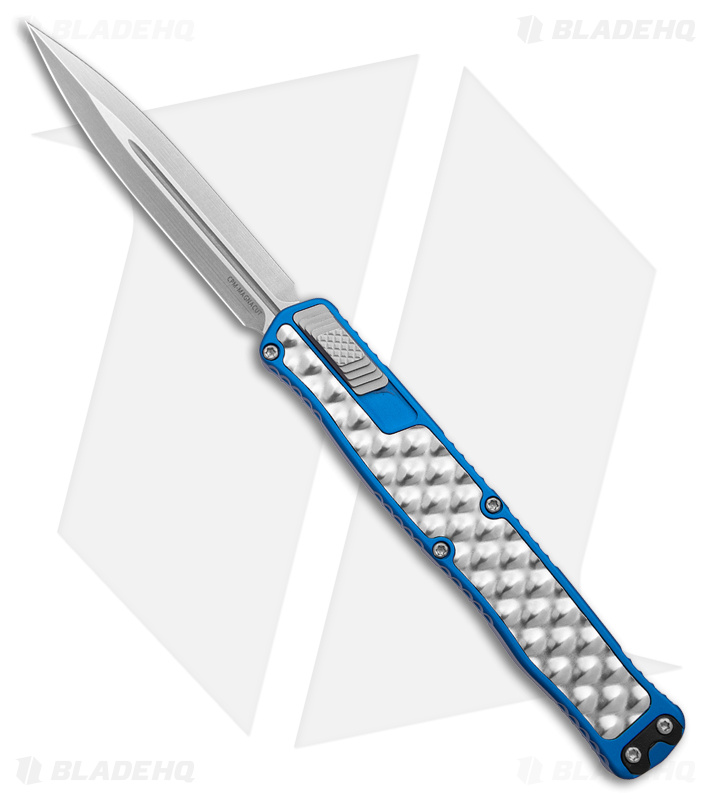 Heretic Cleric II D/E OTF Automatic Knife Blue w/Steel Inlay (4.2" SW MagnaCut)