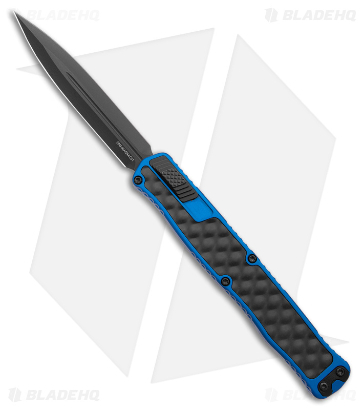 Heretic Cleric II D/E OTF Automatic Knife Blue/Black (4.2" Black MagnaCut)