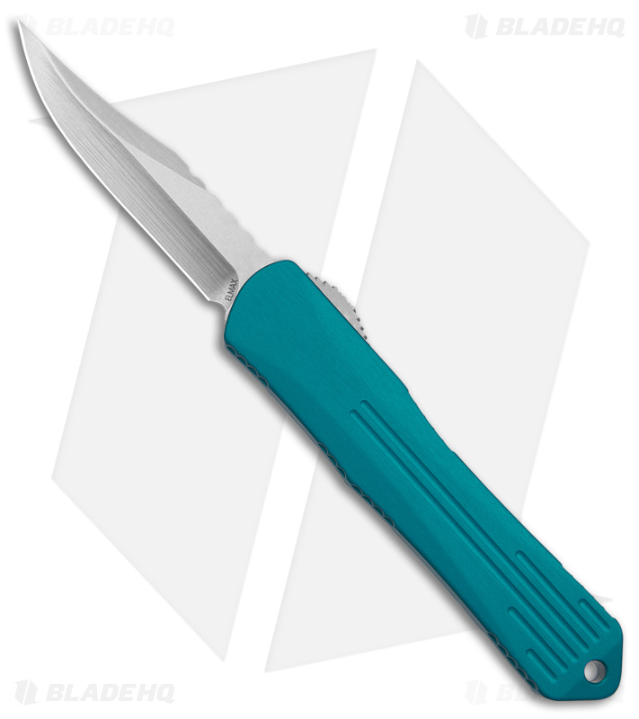 Heretic Knives Manticore-S Bowie OTF Automatic Knife Turquoise Al (2.6" SW)