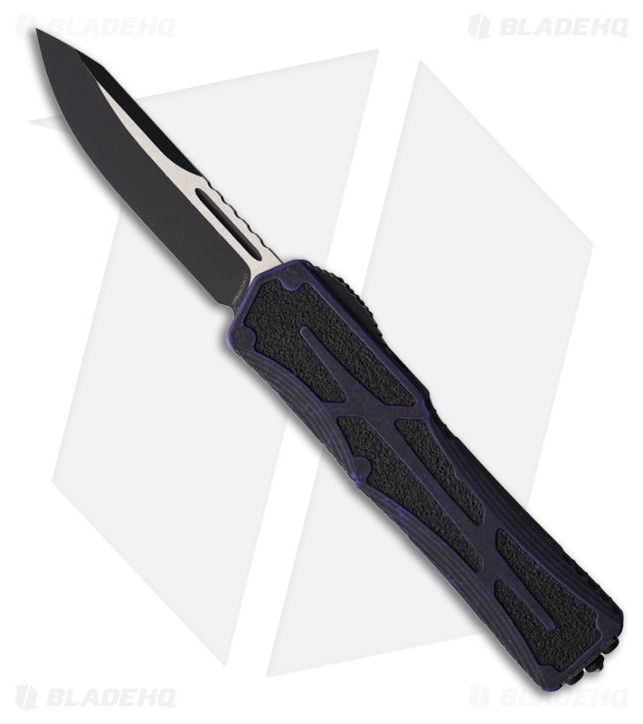 Heretic Knives Colossus OTF Automatic Knife Purple Aluminum (3.5" Two-Tone)