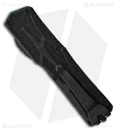 Heretic Knives Colossus Tanto OTF Auto Knife Green Alum (3.5"Black)  MagnaCut