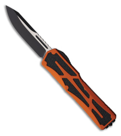 Heretic Knives Auto Colossus OTF Two-Tone Orange Alum (3.5" 2-Tone Blk) MagnaCut