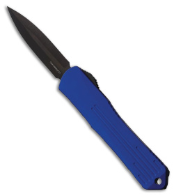 Heretic Knives Manticore S D/E MagnaCut OTF Knife Blue Aluminum/CF (2.6" Black)