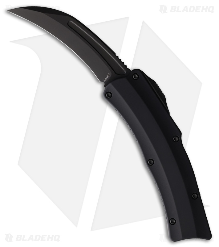 Heretic Knives ROC D/A OTF Automatic Knife Black Aluminum (3" Black)