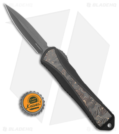 Heretic Knives Manticore-E OTF Knife Black w/Fat CF (3" Black MagnaCut)