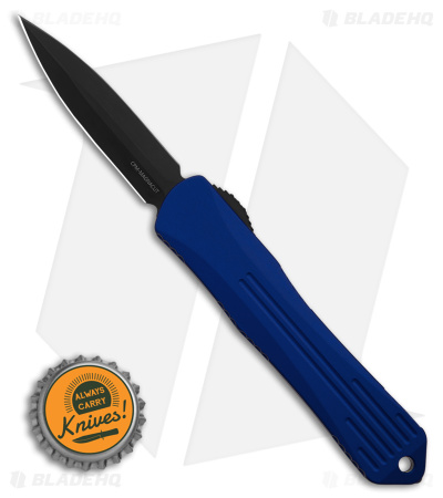 Heretic Knives Manticore S Double Edge OTF Blue Camo Carbon Fiber(2.6" Black)