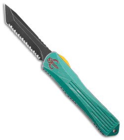 Heretic Manticore-X Bounty Hunter MagnaCut OTF Knife Green Al (3.7" Black) 