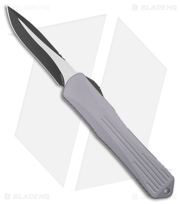 Heretic Knives Manticore-X Recurve OTF Automatic Knife Gray (3.75" Two Tone)