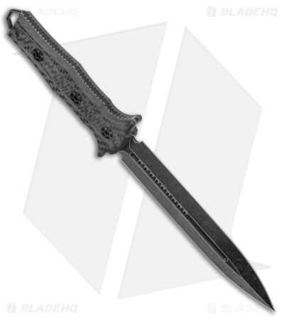 Heretic Knives Nephilim Fixed Blade Knife Black CF (6.5" Battle-Worn Black)