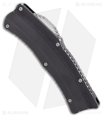 Heretic Knives ROC D/A OTF Automatic Knife Black Battleworn Aluminum (3" SW) 