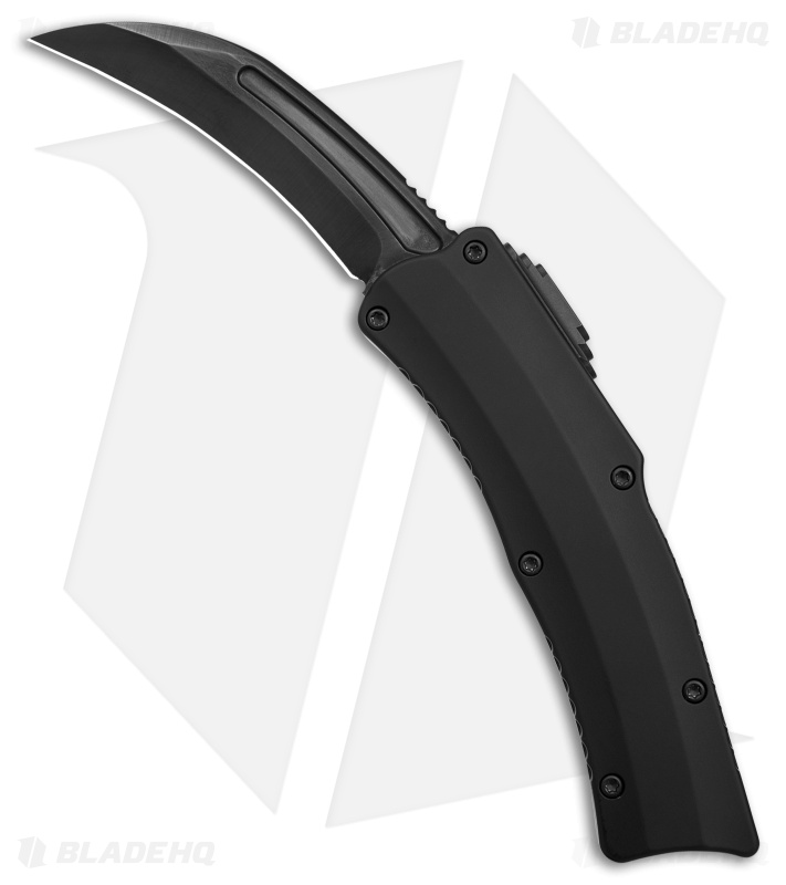 Heretic Knives ROC D/A OTF Black Dunes Fat Carbon Button (3" Black)
