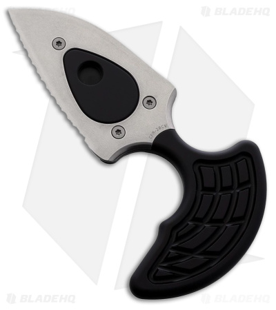 Heretic Knives Sleight Modular Push Dagger Knife Black (3" Satin Serrated)