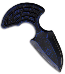 Heretic Knives Sleight Modular Push Dagger Knife Black/Blue (3" Black SW)