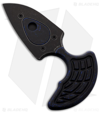 Heretic Knives Sleight Modular Push Dagger Knife Black/Blue (3" Black SW)
