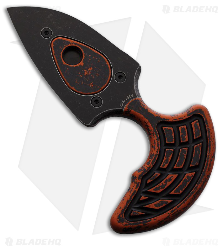 Heretic Knives Sleight Modular Push Dagger Knife Black/Orange (3" Black SW)