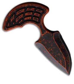 Heretic Knives Sleight Modular Push Dagger Knife Black/Orange (3" Black SW)