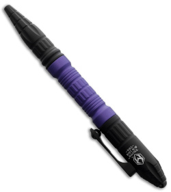 Heretic Knives Thoth Tactical Pen Black Aluminum - Purple