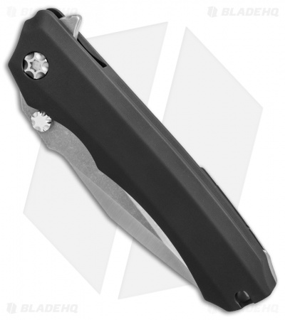 Heretic Knives Wraith Flipper Knife Black Aluminum (3.625" Satin)