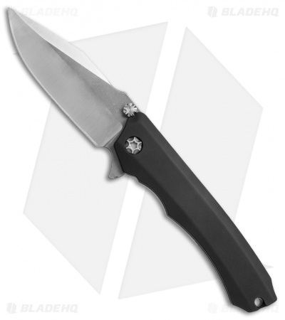 Heretic Knives Wraith Flipper Knife Black Aluminum (3.625" Satin)