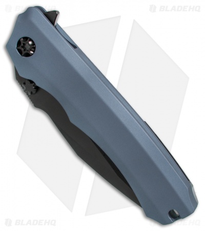 Heretic Knives Wraith Flipper Knife Blue Aluminum (3.625" Black)