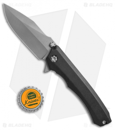 Heretic Knives Wraith Flipper Knife Black Aluminum (3.625" Bead Blast)