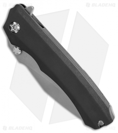 Heretic Knives Wraith Flipper Knife Black Aluminum (3.625" Bead Blast)
