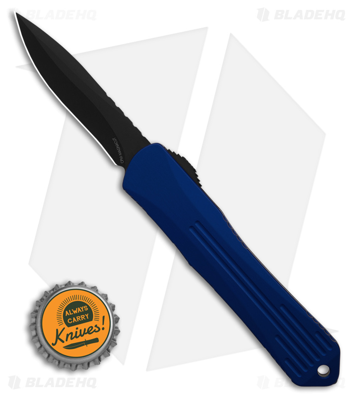 Heretic Knives Manticore S Recurve OTF Blue Camo Carbon Fiber (2.6" Black)