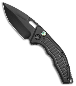 Heretic Medusa Custom Stealth Auto Knife Polish Tanto Abalone Inlay (3" Black)