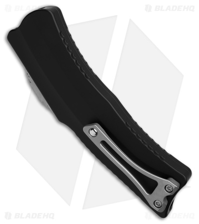 Heretic Knives ROC D/A OTF Automatic Knife Black Aluminum(3" Stonewash) 
