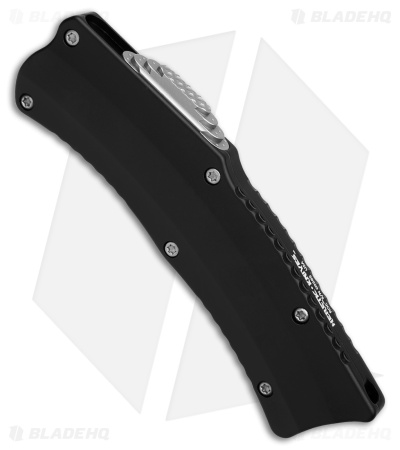 Heretic Knives ROC D/A OTF Automatic Knife Black Aluminum(3" Stonewash) 