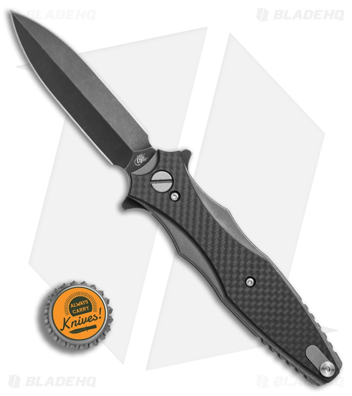 Hinderer Knives Maximus Dagger Flipper Knife Carbon Fiber (3.5" Battle