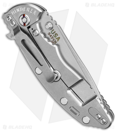 Hinderer Knives XM-18 3.5 Spanto Flipper Knife Black G-10 (3.5" SW S45VN )