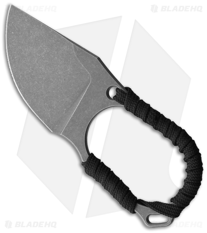 Jake Hoback Jeremiah Johnson Fixed Blade Knife Black Cord Wrap (2" Stonewash)