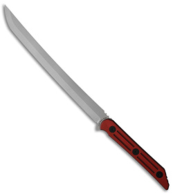 Jake Hoback Knives Kwaichete Fixed Blade Knife Red SureTouch (12" Stonewash)