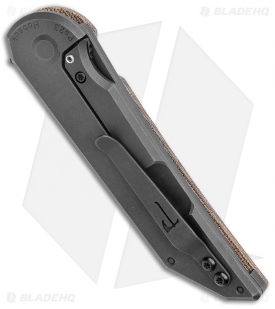 Jake Hoback Knives Radford Frame Lock Knife Green Canvas Micarta (3.3" Black)