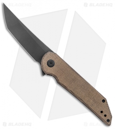 Jake Hoback Knives Radford Frame Lock Knife Green Canvas Micarta (3.3" Black)