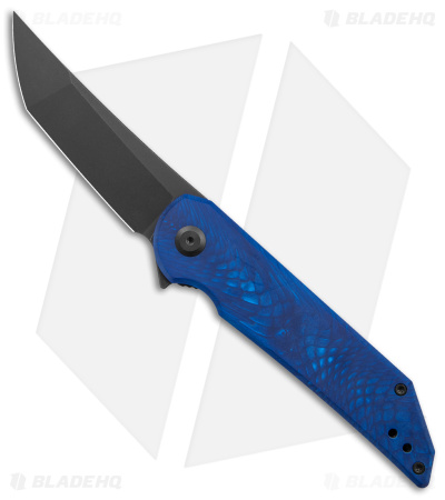 Jake Hoback Radford Frame Lock Knife Blue Snake Juma (3.5" Black Stonewash)