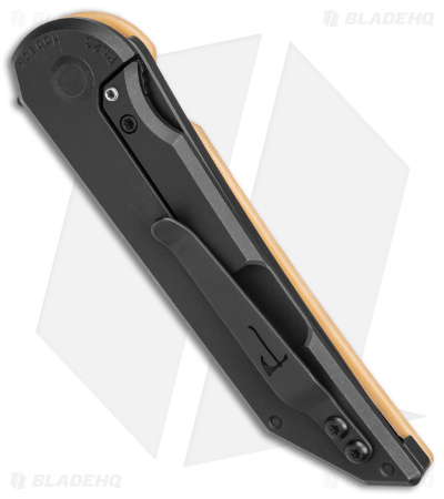 Jake Hoback Radford Frame Lock Knife Bone Linen Micarta (3.5" Black Stonewash)