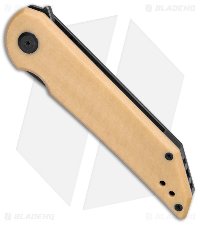 Jake Hoback Radford Frame Lock Knife Bone Linen Micarta (3.5" Black Stonewash)