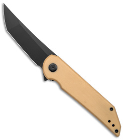 Jake Hoback Radford Frame Lock Knife Bone Linen Micarta (3.5" Black Stonewash)