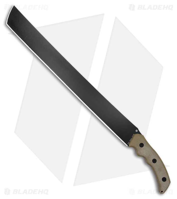 Hoback Knives The Path Machete Green Micarta (18" Black) HOB035B