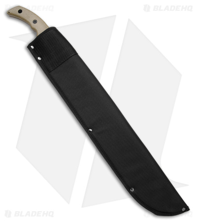 Hoback Knives The Path Machete Green Micarta (18" Black) HOB035B