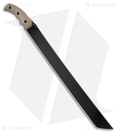 Hoback Knives The Path Machete Green Micarta (18" Black) HOB035B