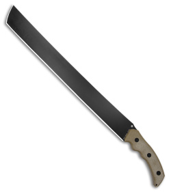 Hoback Knives The Path Machete Green Micarta (18" Black) HOB035B