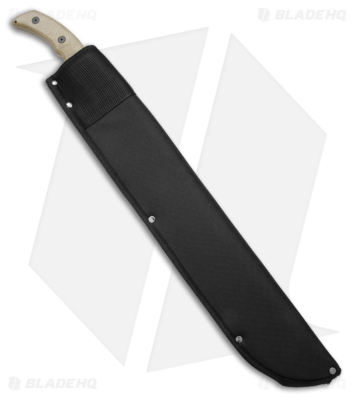 Hoback Knives The Path Machete  Green Micarta (18" Stonewash) HOB035