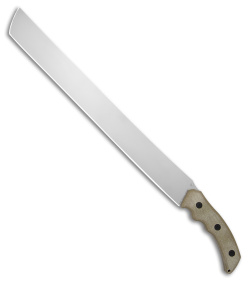 Hoback Knives The Path Machete  Green Micarta (18" Stonewash) HOB035