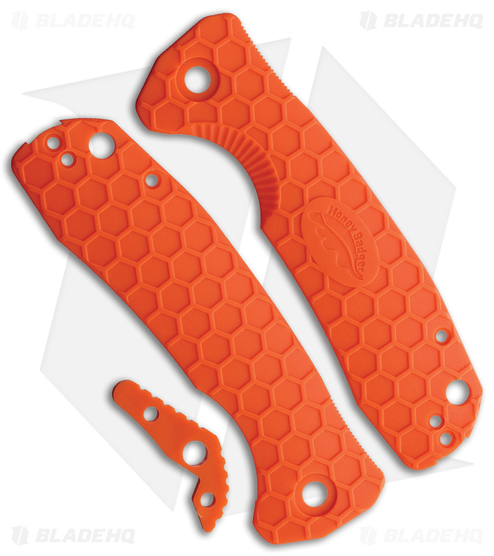 Honey Badger Knives Medium Handle Set Orange FRN 