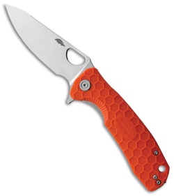 Honey Badger Knives Large Leaf Flipper Orange FRN (3.6" Satin) 