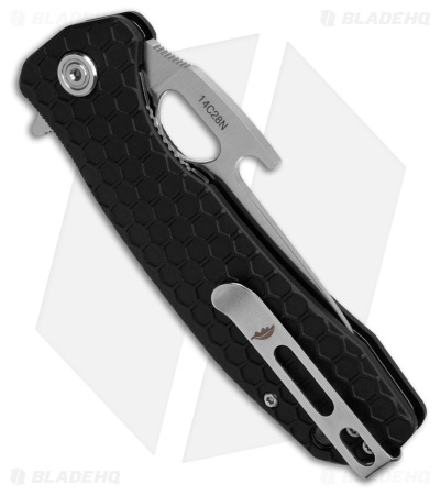 Honey Badger Knives Lg Opener Sandvik 14C28N Linerlock Knife Black (3.6" Satin) 